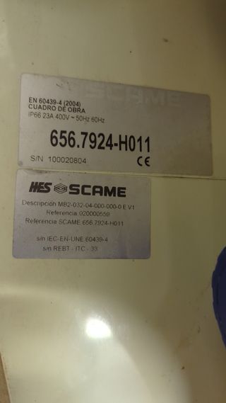 Cuadro para servicio de obra monofásico