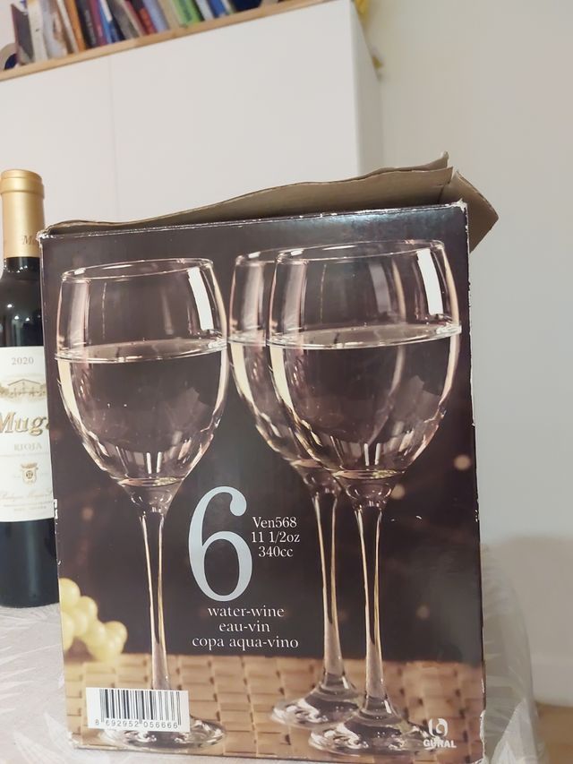 Lote de 6 copas de vino o agua
