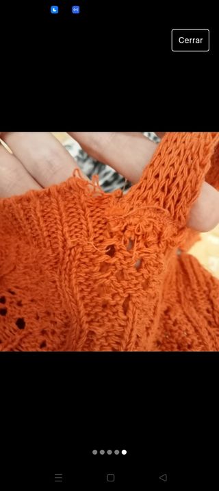 Crop top de hilo calado con flecos