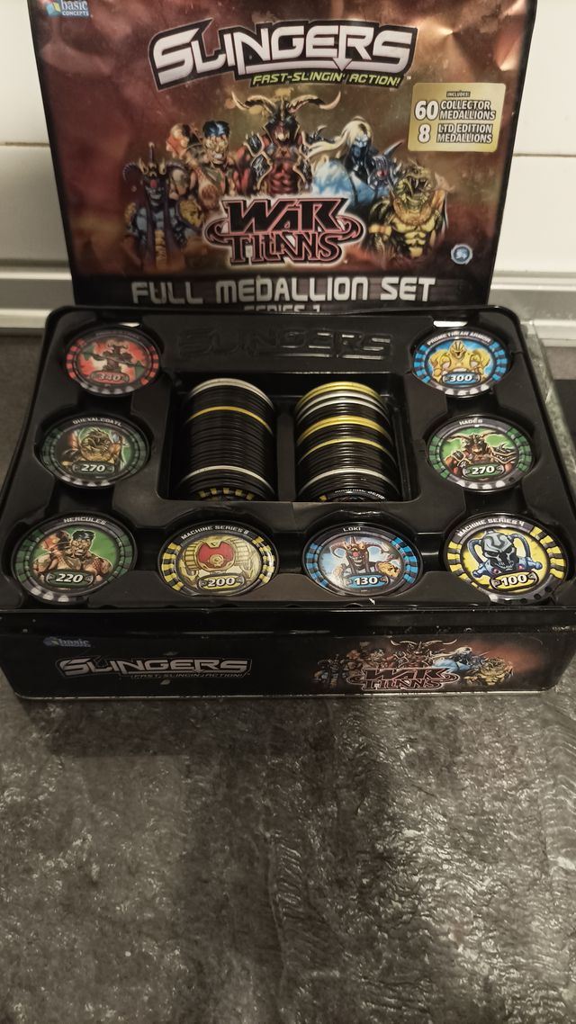 SLINGERS WAR TITANS FULL MEDALLION SET SERIES 1