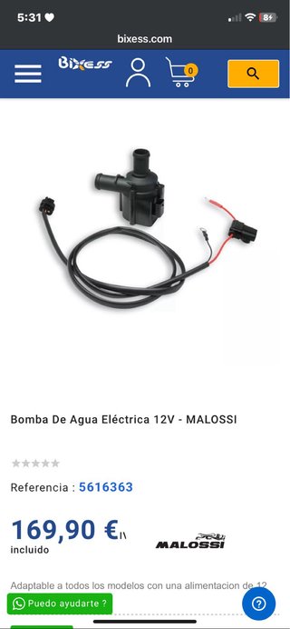 bomba de agua electrica malossi