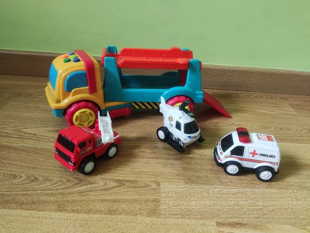 JUEGO DE CAMIÓN PORTA COCHES +3 REGALO
