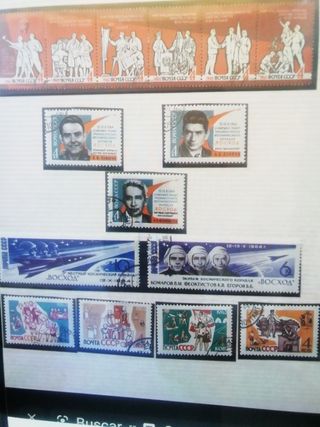 colección de álbumnes de sellos.