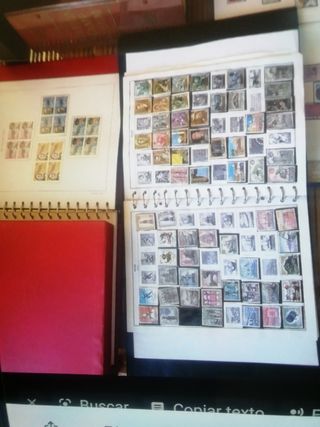 colección de álbumnes de sellos.