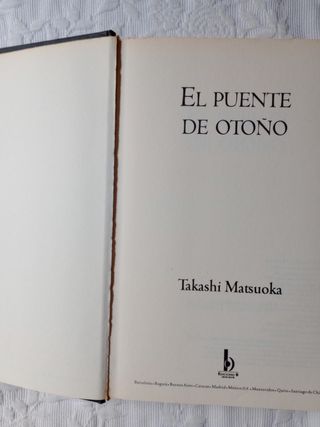 LIBRO "EL PUENTE DE OTOÑO"