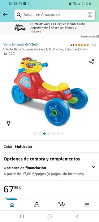 Moto correpasillo niño ficher price