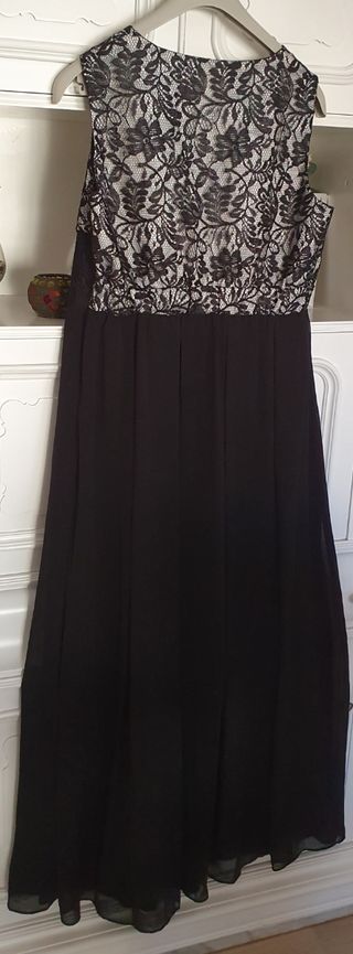 Vestido de gasa largo de fiesta