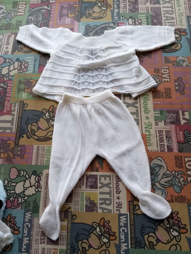 Conjunto bebé 3 meses blanco