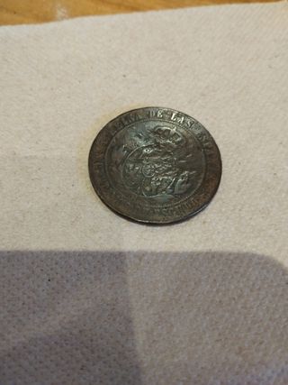 5 céntimos escudo Isabel II 1866