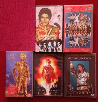 5 VHS y DVD Michael Jackson