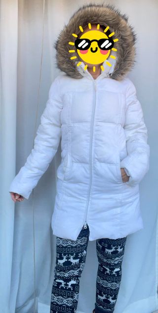 Chaqueta anorak blanca con capucha