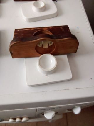 4 portasapone in legno anni 70 