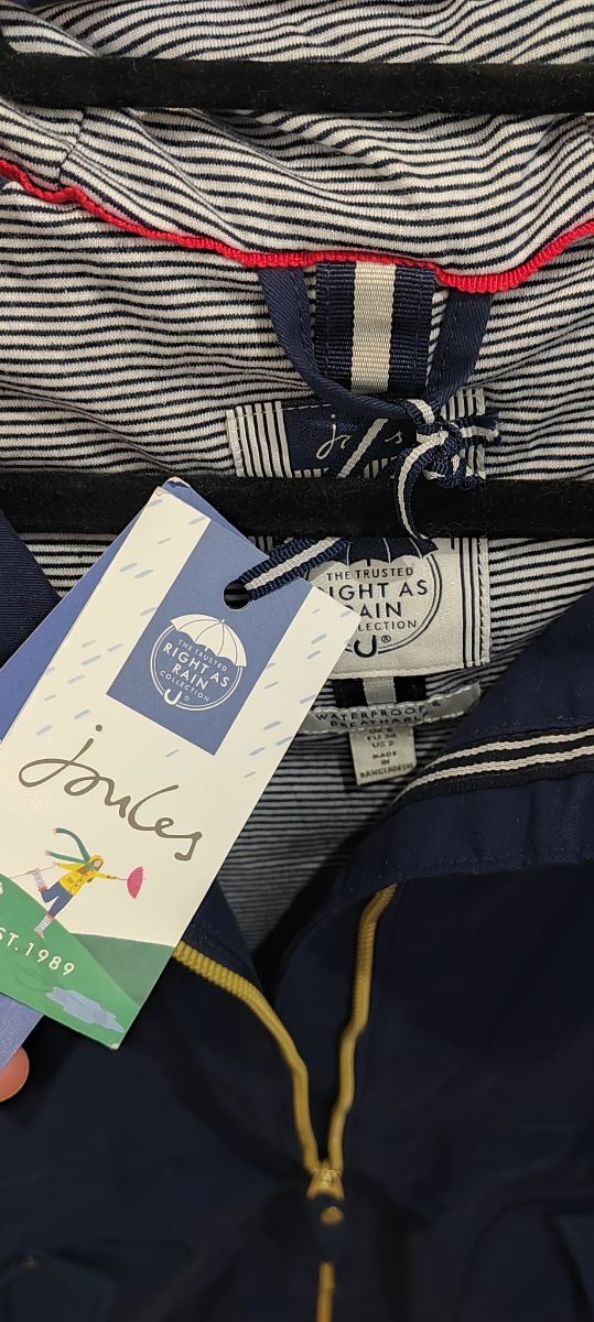 Chaqueta impermeable azul joules