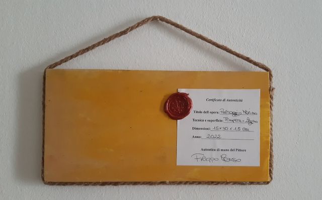 Paesaggio Marino Dipinto su legno.