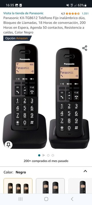 Teléfono Fijo inalámbrico dúo