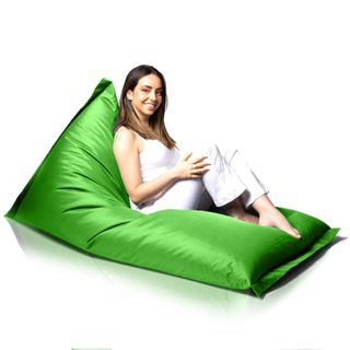 Puff gigante XXL exterior e interior relleno gris