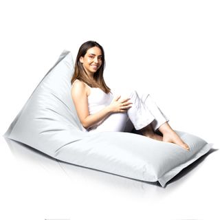 Puff gigante XXL exterior e interior relleno gris