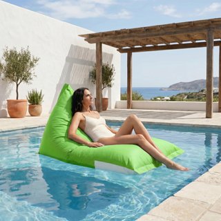 Puff gigante XXL exterior e interior relleno gris
