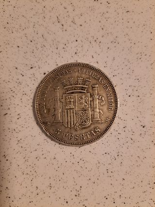 Moneda 5 pesetas 1870