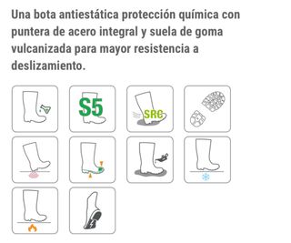 Botas seguridad goma  trabajo Hazmax 43