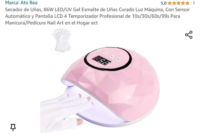 Secador de uñas, lampara gel