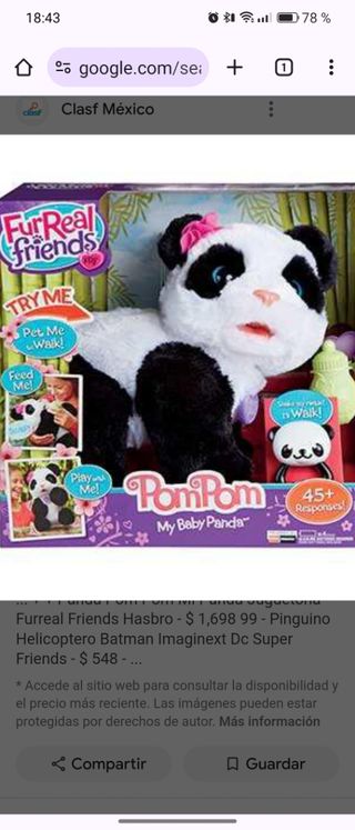 Oso Panda Oso Furreal Precio Furreal Pom Pom Panda Hot Sale