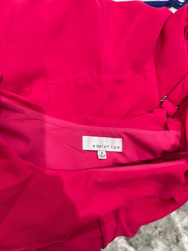 Vestido pantalón tipo mono color fucsia