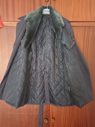 GABARDINA 3/4 CON PELO ALREDEDOR DEL CUELLO