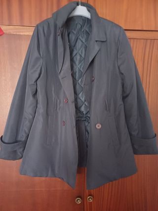 GABARDINA 3/4 CON PELO ALREDEDOR DEL CUELLO
