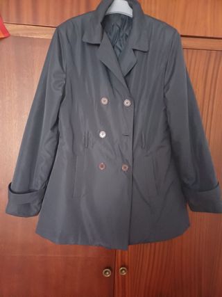 GABARDINA 3/4 CON PELO ALREDEDOR DEL CUELLO