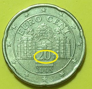 20 CENTIMOS AUSTRIA 2008