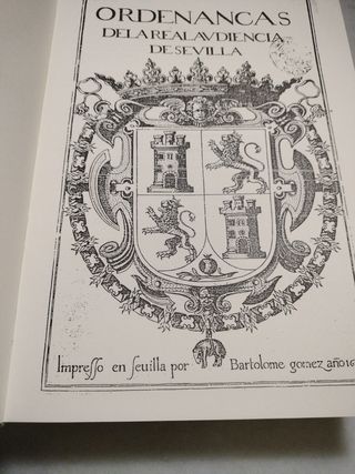 Antiguas Ordenanzas Audiencia Sevilla. B. Clavero