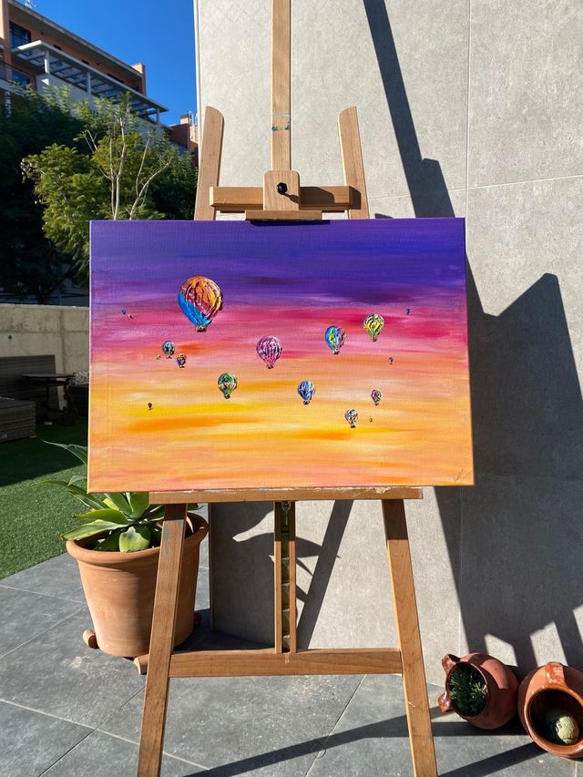 Cuadro. Dibujo atardecer