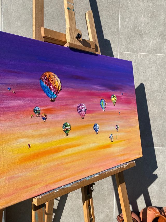 Cuadro. Dibujo atardecer