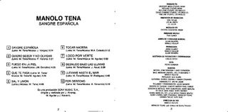 CD Manolo Tena – Sangre Española