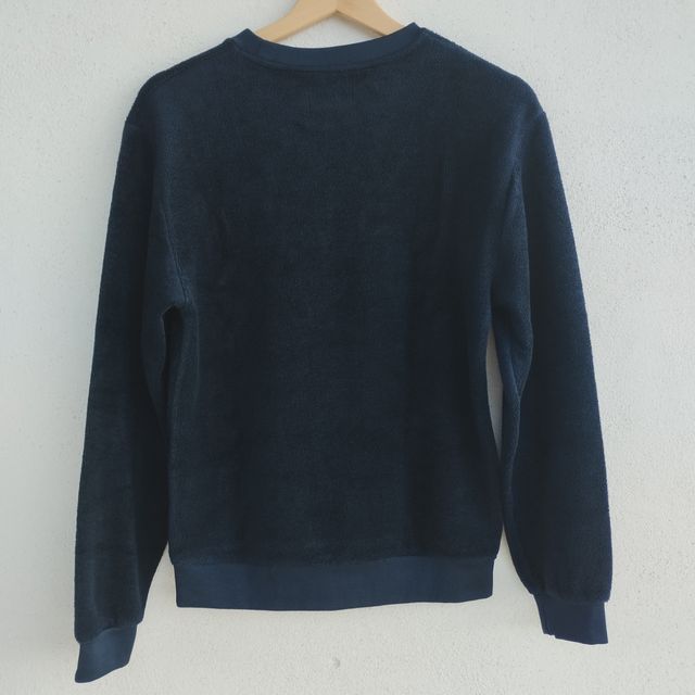 Sudadera de hombre de terciopelo azul Zara S