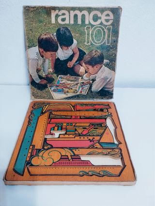 JUGUETE ANTIGUO PUZZLE DE MADERA