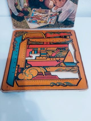 JUGUETE ANTIGUO PUZZLE DE MADERA