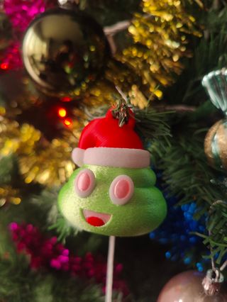 Adorno navidad caca WhatsApp verde 