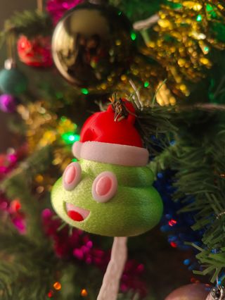 Adorno navidad caca WhatsApp verde 