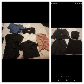 5 Tops y un vestido 3 pantalones y 1 falda