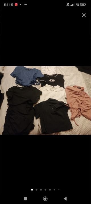 5 Tops y un vestido 3 pantalones y 1 falda
