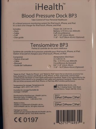 IHealth - Blood Pressure Dock BP3