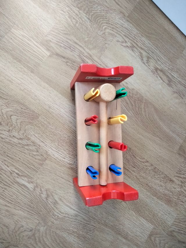 Juguete madera , bloque amartillar ikea