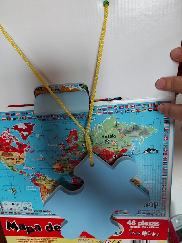 Puzzle GRANDE piezas blandas GIGANTES mapamundi