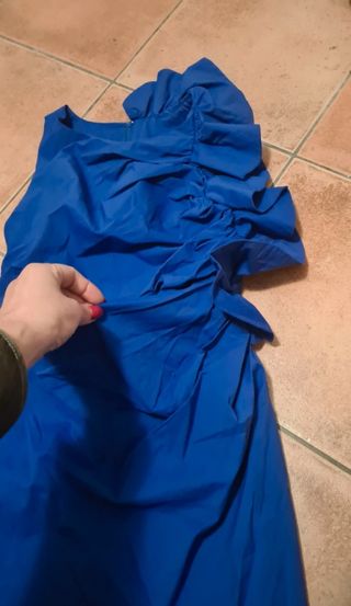 abito bellissimo blu tg S lungo sopra ginocchio