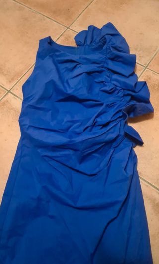 abito bellissimo blu tg S lungo sopra ginocchio