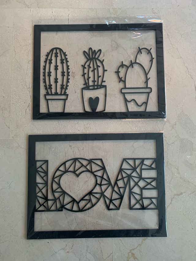 Cuadro silueta madera