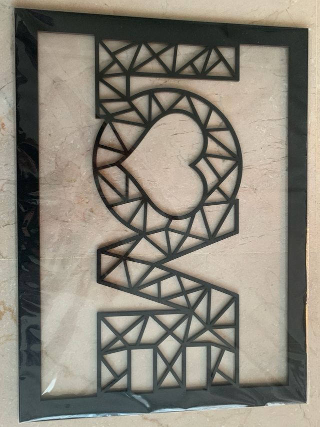 Cuadro silueta madera