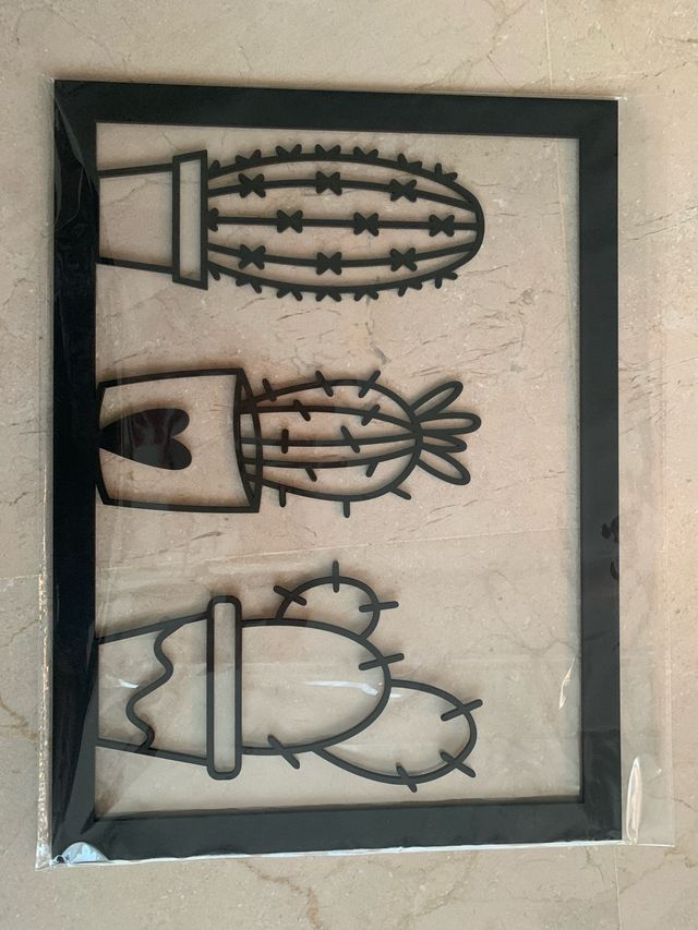 Cuadro silueta madera